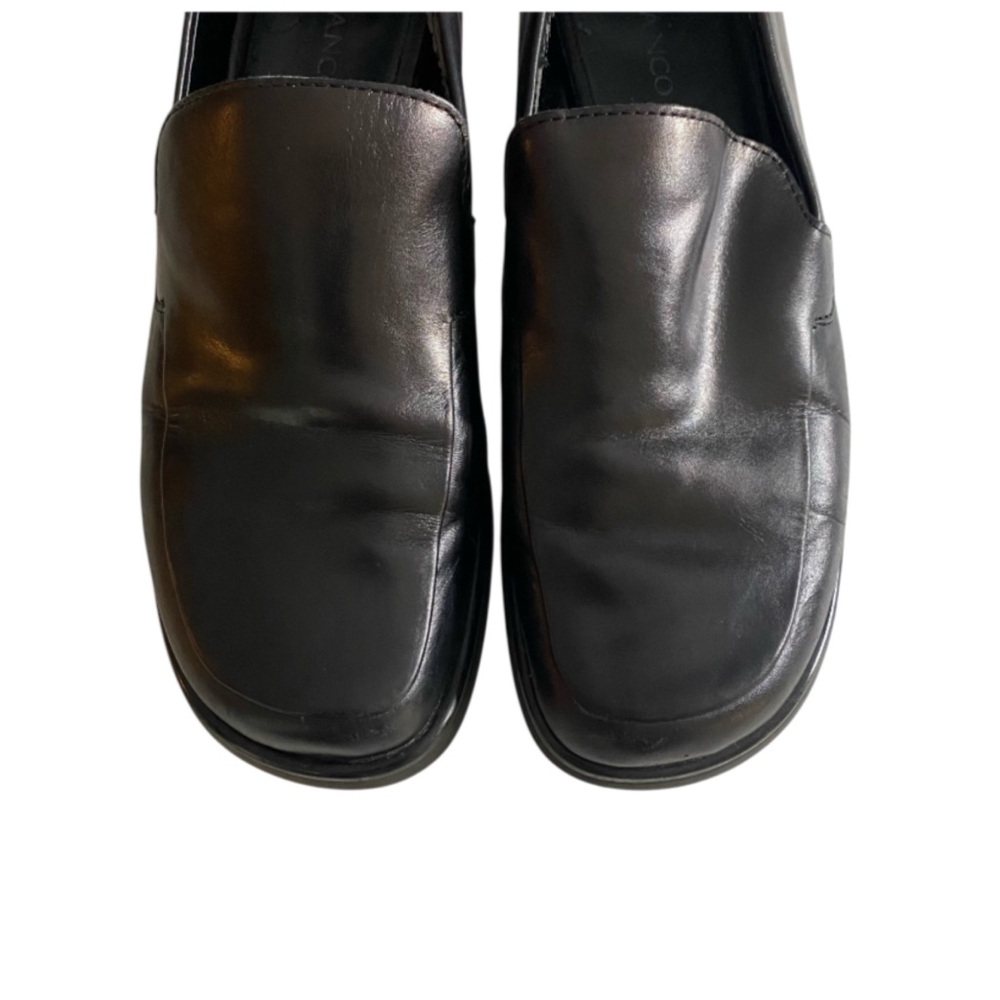 Franco Sarto L-Bocca Loafer Leather Slip-On Black Women's Size 7.5 Goth Grunge - Picture 4 of 12